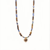 Handmade Natural Stone Necklace with Healing Crystals for Energy Balance